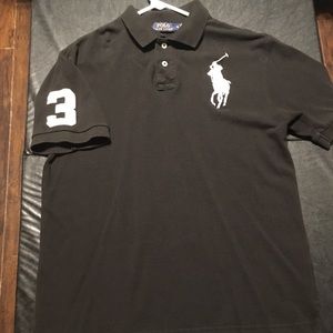 Polo Shirt by Ralph Lauren Big Pony Size M Black